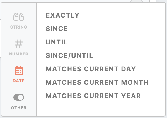 Segment Builder: Date ... | Meiro Docs